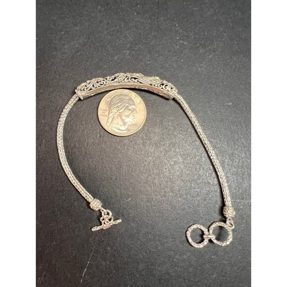 NEW Bali sterling silver dragonfly toggle bracelet - Picture 2 of 10